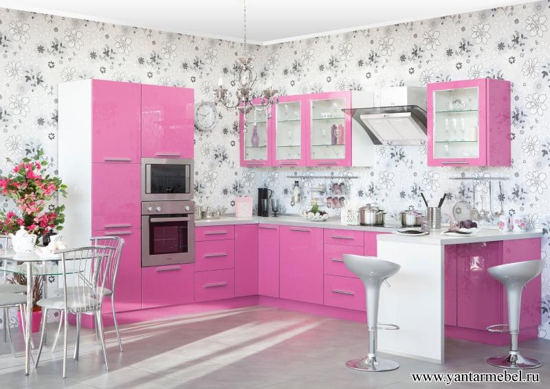 ГЛОСС розовые цветы