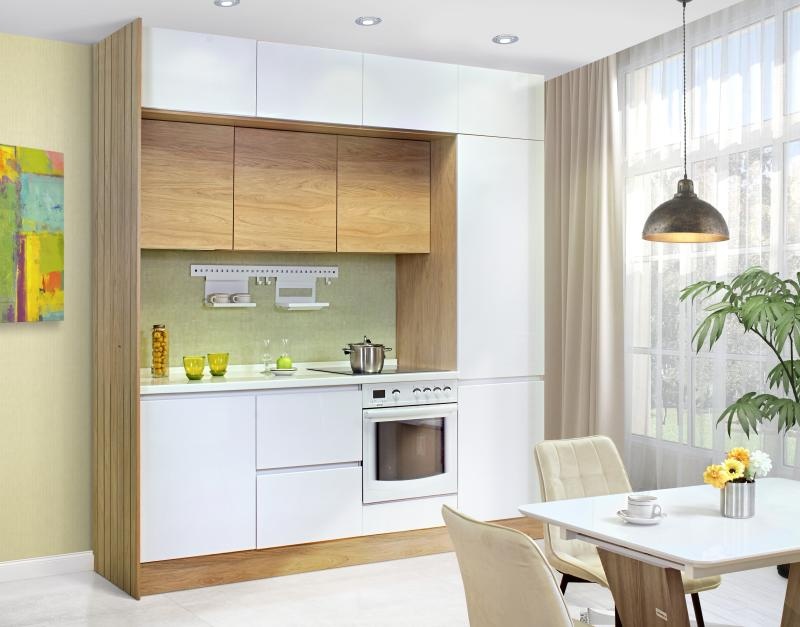 МОНИКА белый глянец / гикори натуральный