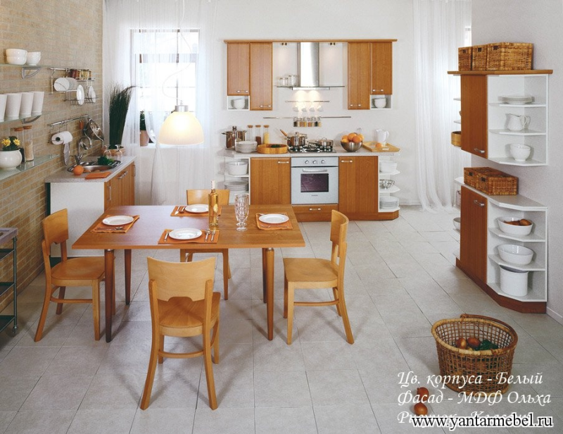 Кухня НАТУРЕЛЬ бежевая мозаика / бук сердцевинный, рисунок фасадов КЛАССИК